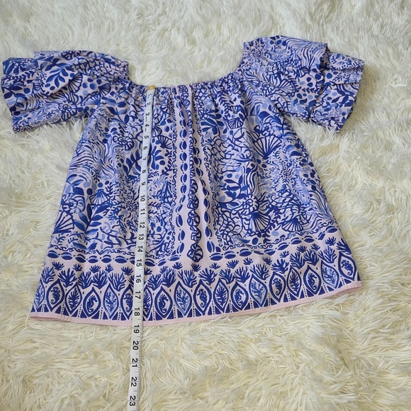 Lilly Pulitzer Off - The - Shoulder Top "Calla Lilly Pink" - Picture 2 of 10